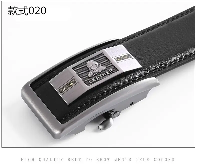 Men's Black Genuine Leather Belt with Automatic Buckle β feature 18
