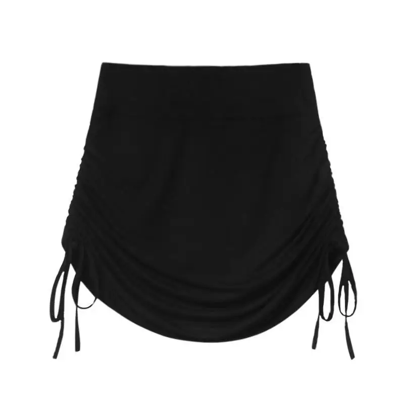 Women's Adjustable Drawstring Hip Skirt Solid Color Slimming - Image 5