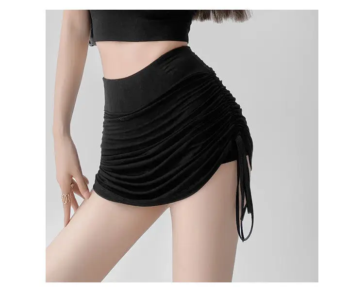 Women's Adjustable Drawstring Hip Skirt Solid Color Slimming — feature 14