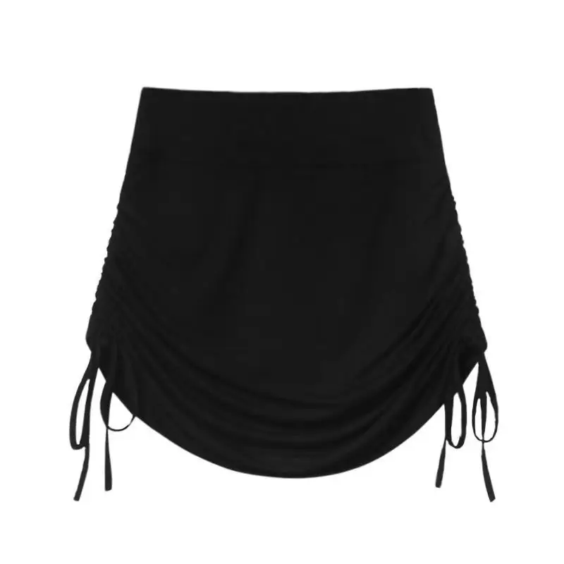 Women's Adjustable Drawstring Hip Skirt Solid Color Slimming — feature 21