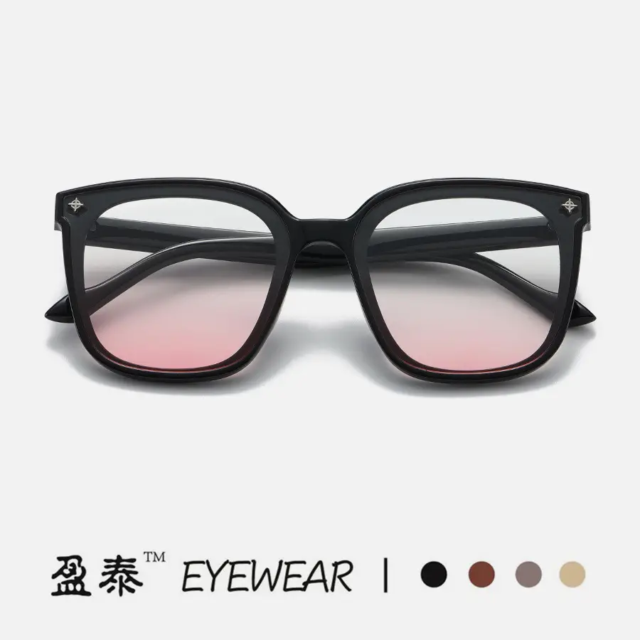 2023 Korean Sunglasses Women Large Frame Black - Image 12