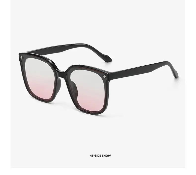 2023 Korean Sunglasses Women Large Frame Black — feature 19