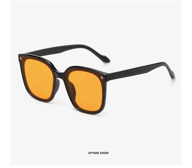 2023 Korean Sunglasses Women Large Frame Black — feature 23