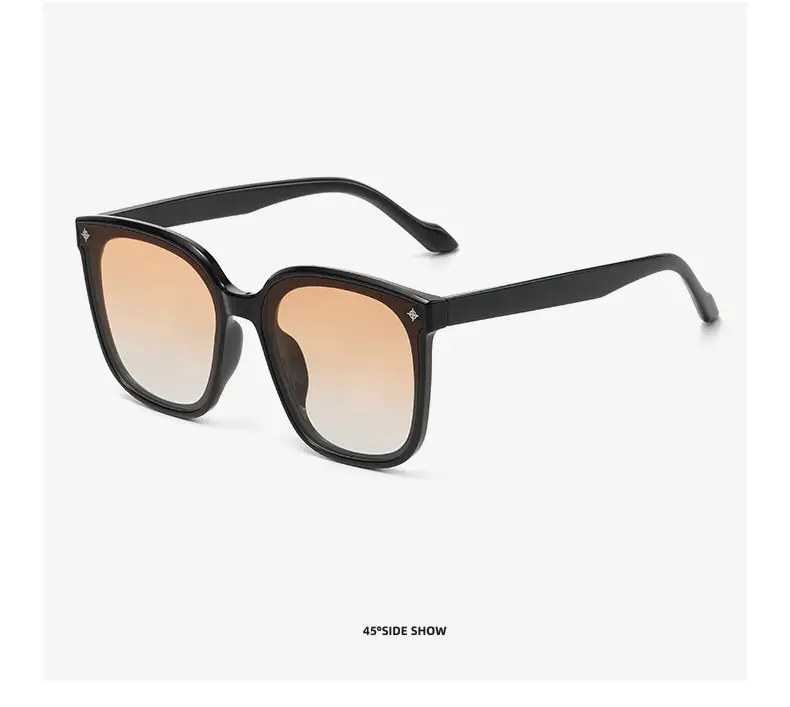2023 Korean Sunglasses Women Large Frame Black — feature 25