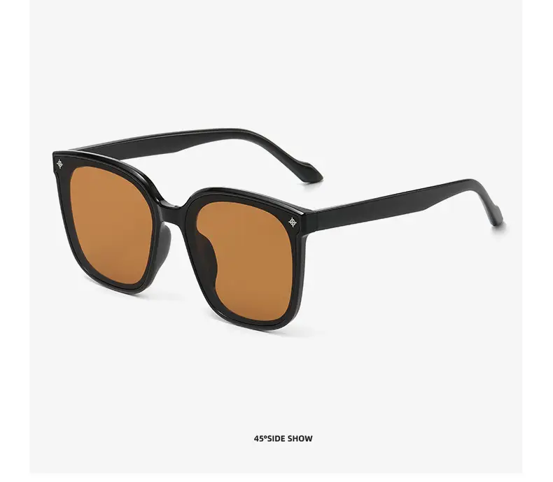 2023 Korean Sunglasses Women Large Frame Black — feature 27