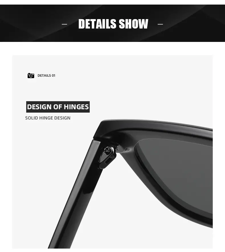 2023 Korean Sunglasses Women Large Frame Black — feature 29