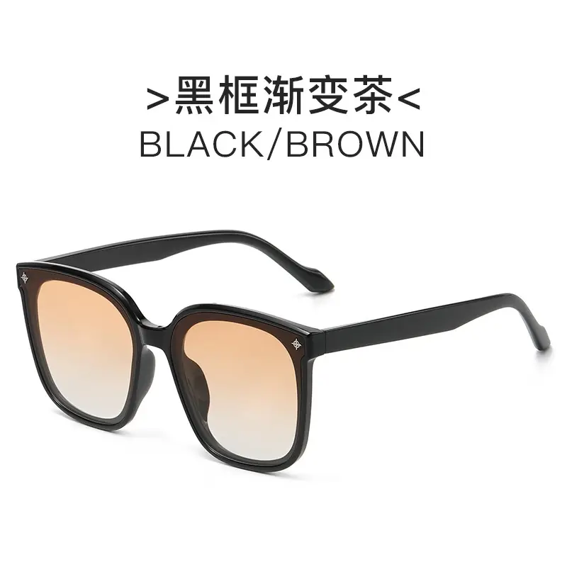 2023 Korean Sunglasses Women Large Frame Black - Image 6