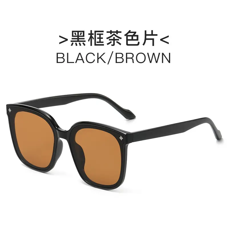 2023 Korean Sunglasses Women Large Frame Black - Image 7