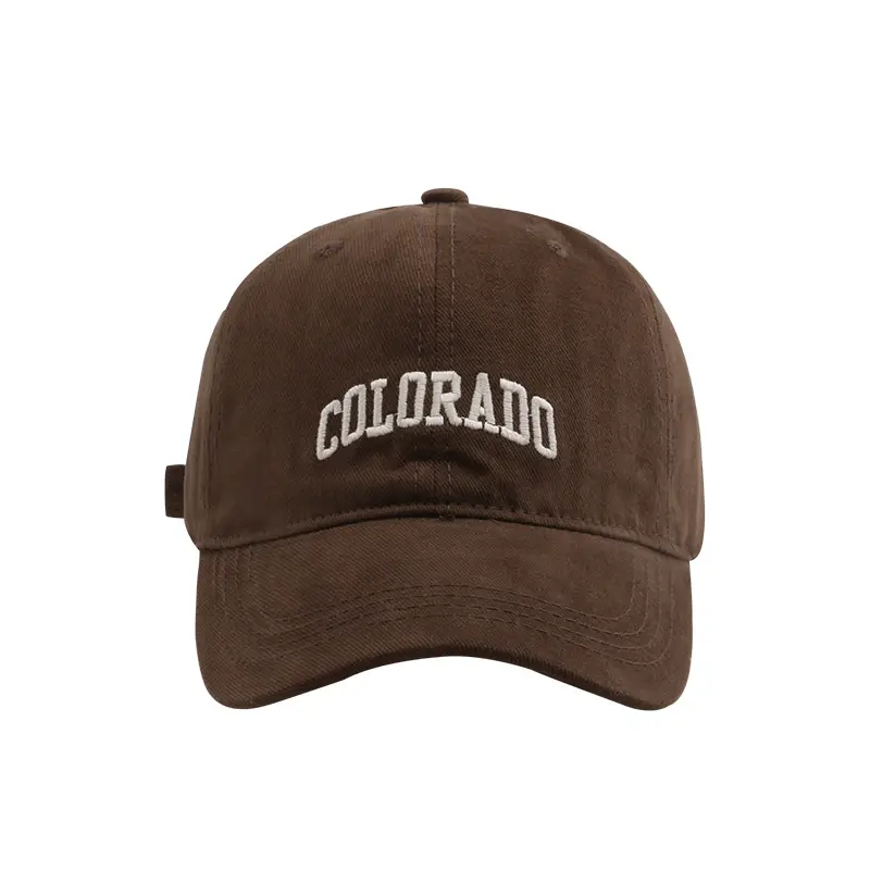 Women's Brown Colorado Embroidered Baseball Cap - Image 14