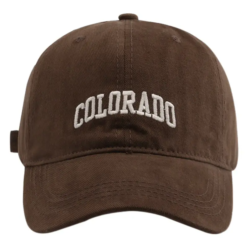 Women's Brown Colorado Embroidered Baseball Cap