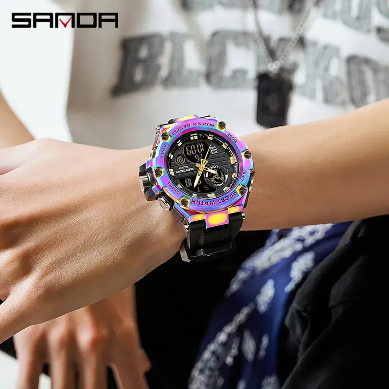 Men's Multifunctional Sport Watch with LCD Display & Waterproof Design - Image 7