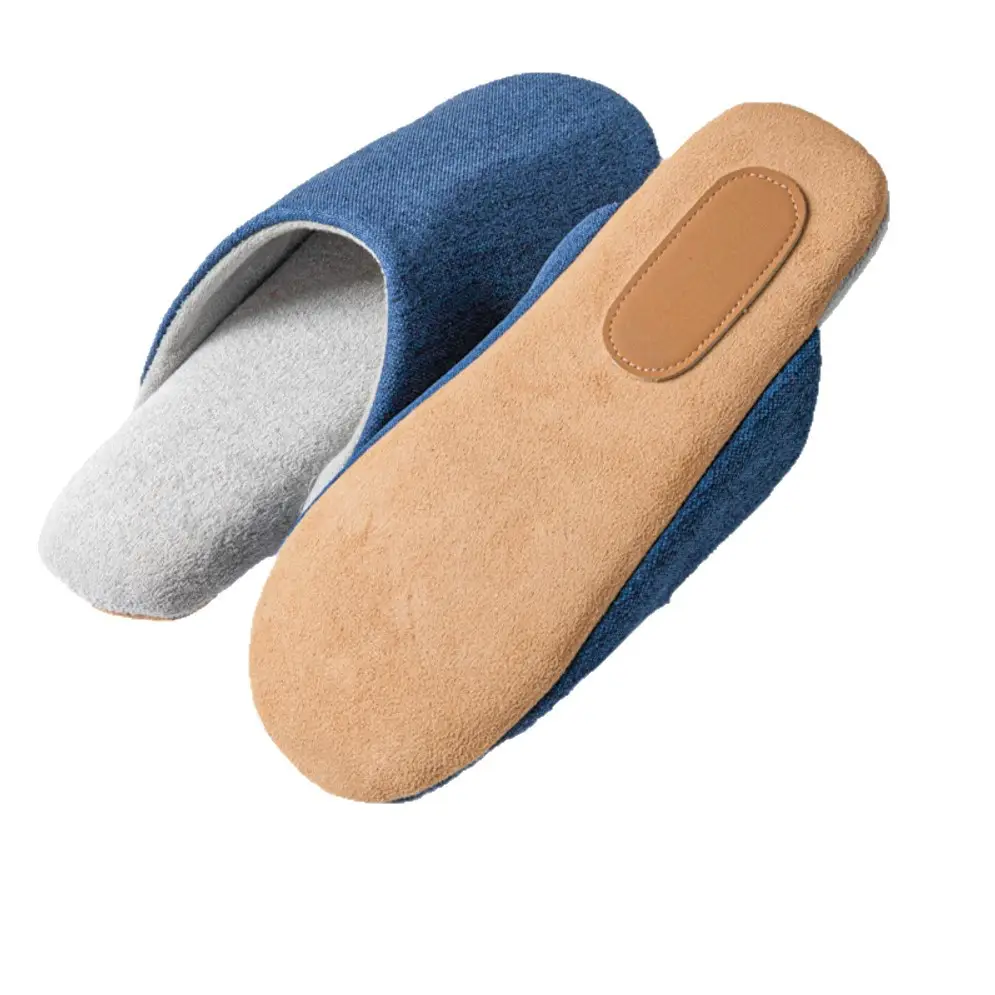 Moklin Japanese-Style Silent Cloth-Soled Cotton Slippers Linen Machine Washable Men's and Women's Soft Cloth-Soled Indoor Home Use Wooden Floor Silent