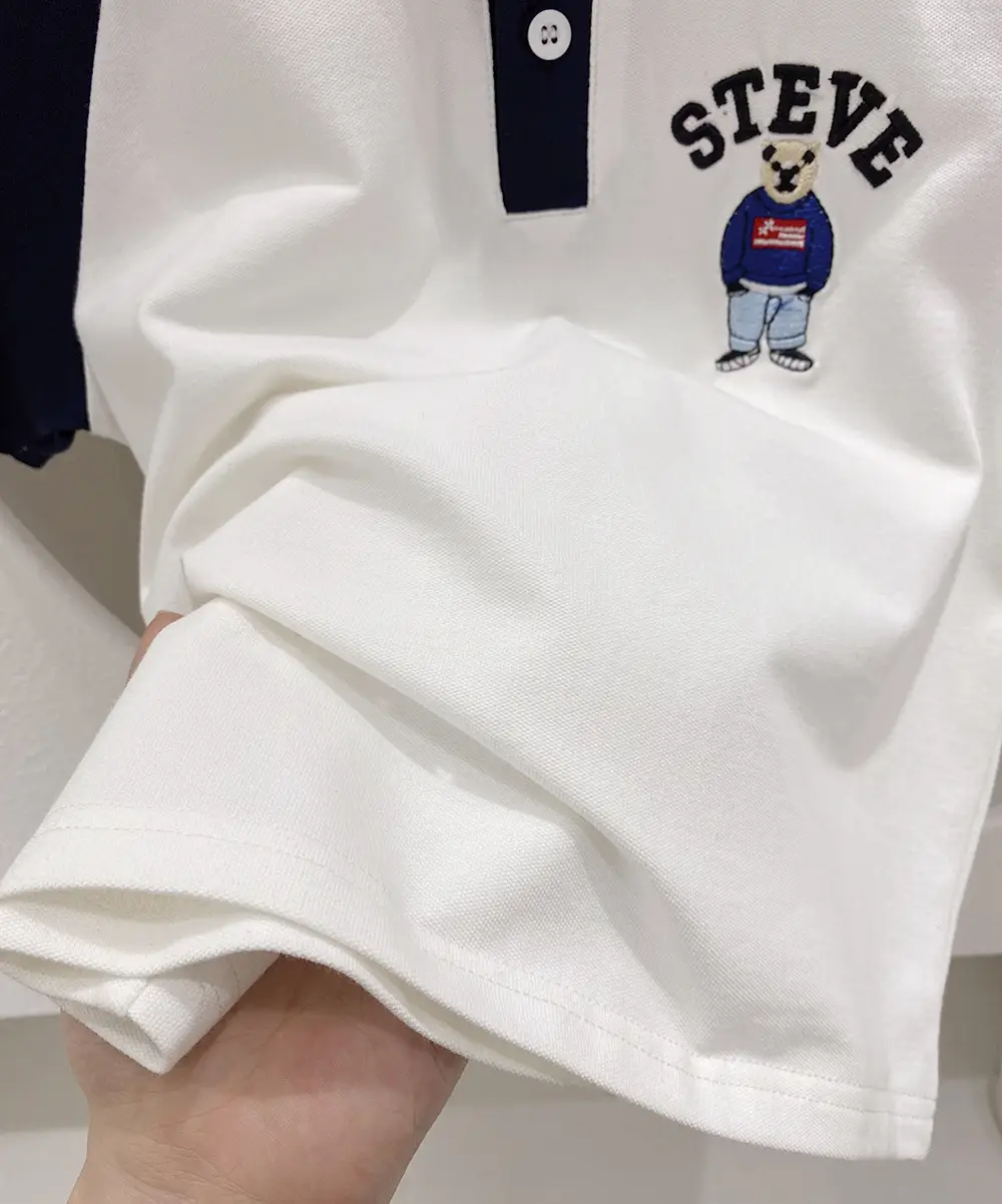 2025 Boys Polo Shirt Grey Blue Contrast Summer Wear β feature 5