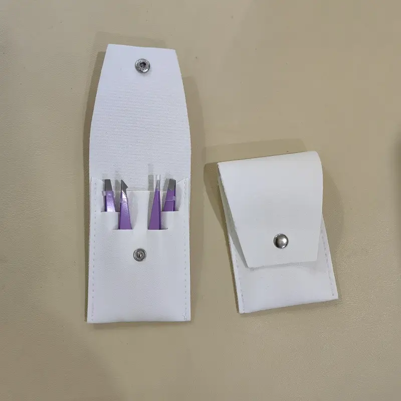 Stainless Steel Eyelash Tweezers Set of 4 Pcs - Image 15