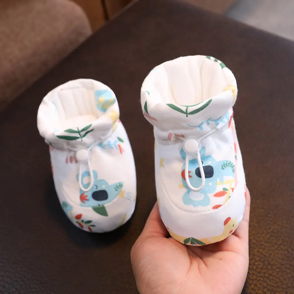 Toddler Cartoon Shoes White Quilted 6-12M