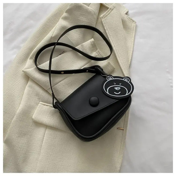 Retro Brown Saddle Crossbody Bag for Women - Image 2