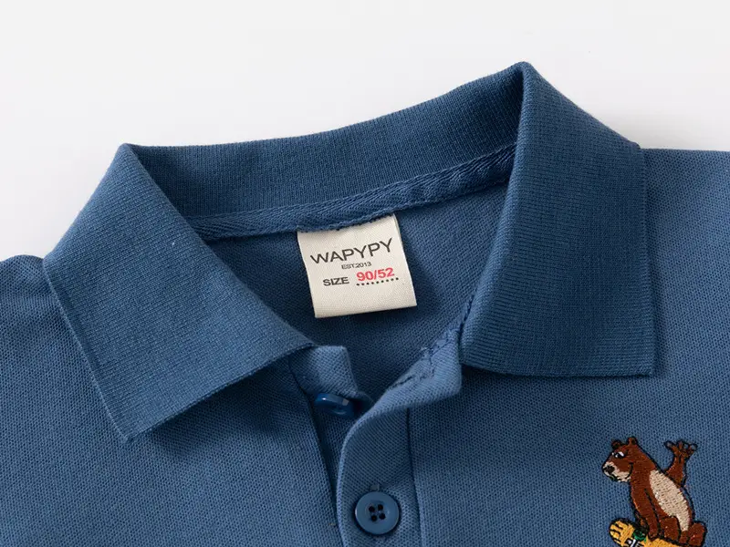 Boys Grey Embroidered Polo T-Shirt 2023 — feature 8