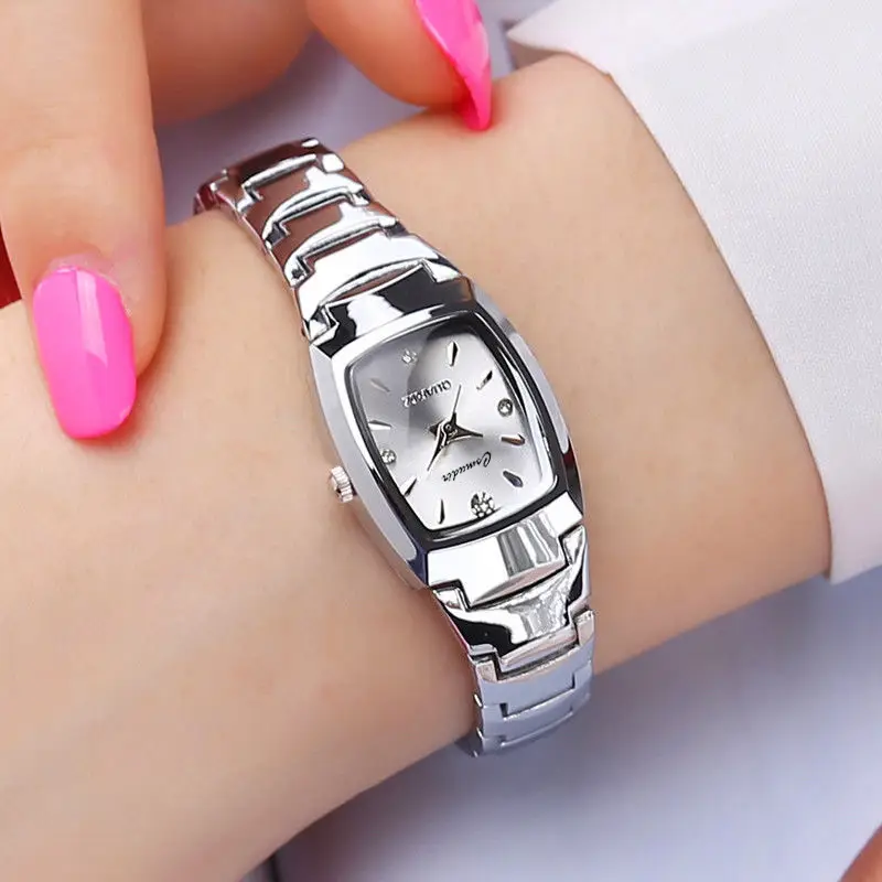 Tungsten steel watch women's waterproof simple temperament women's watch small dial women's quartz watch foreign trade cross-border a generation of hair