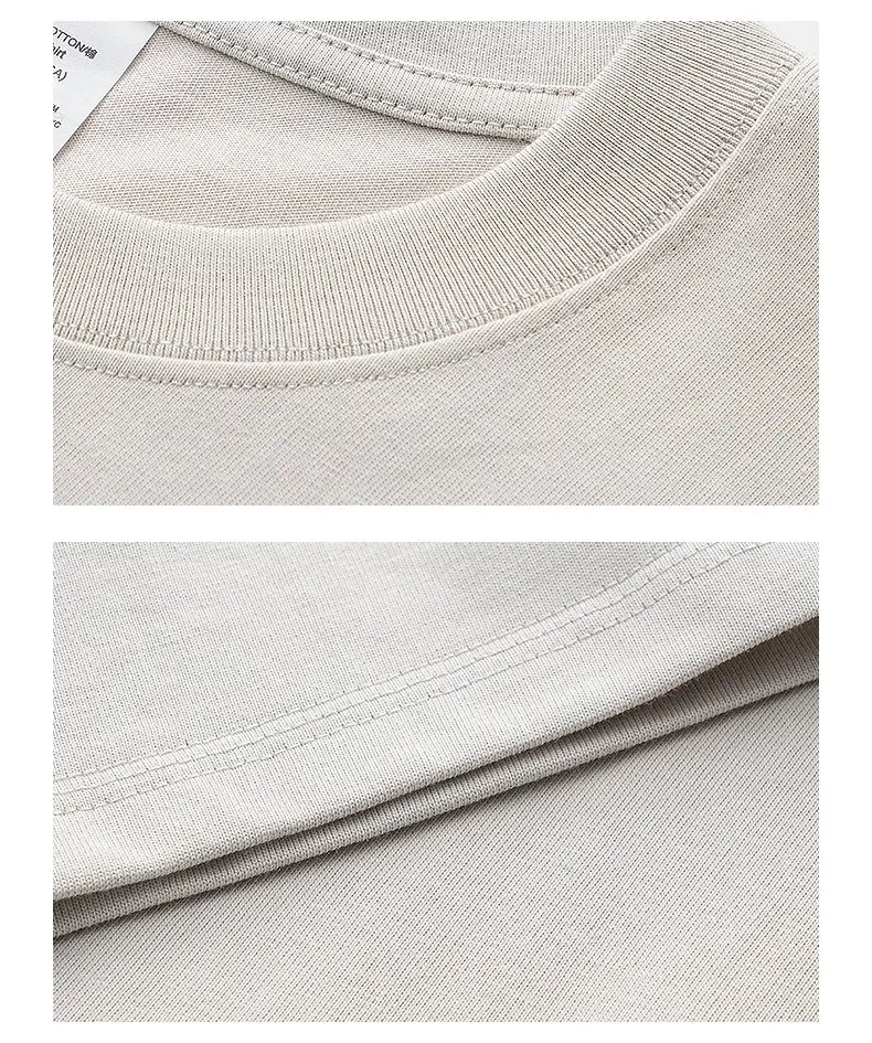 Men's 250g Pure Cotton Summer T-Shirt Short Sleeve Crew Neck — feature 16