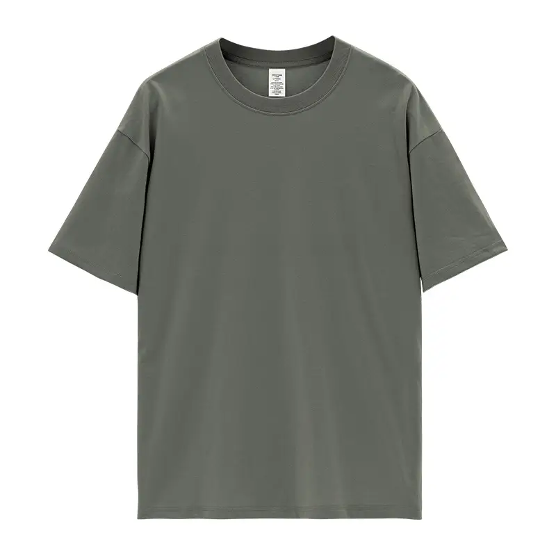 Men's 250g Pure Cotton Summer T-Shirt Short Sleeve Crew Neck
