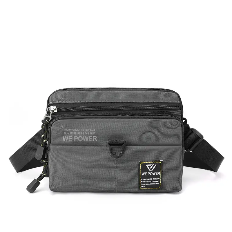 Men's Black Crossbody Messenger Bag Multi-Functional - Image 10
