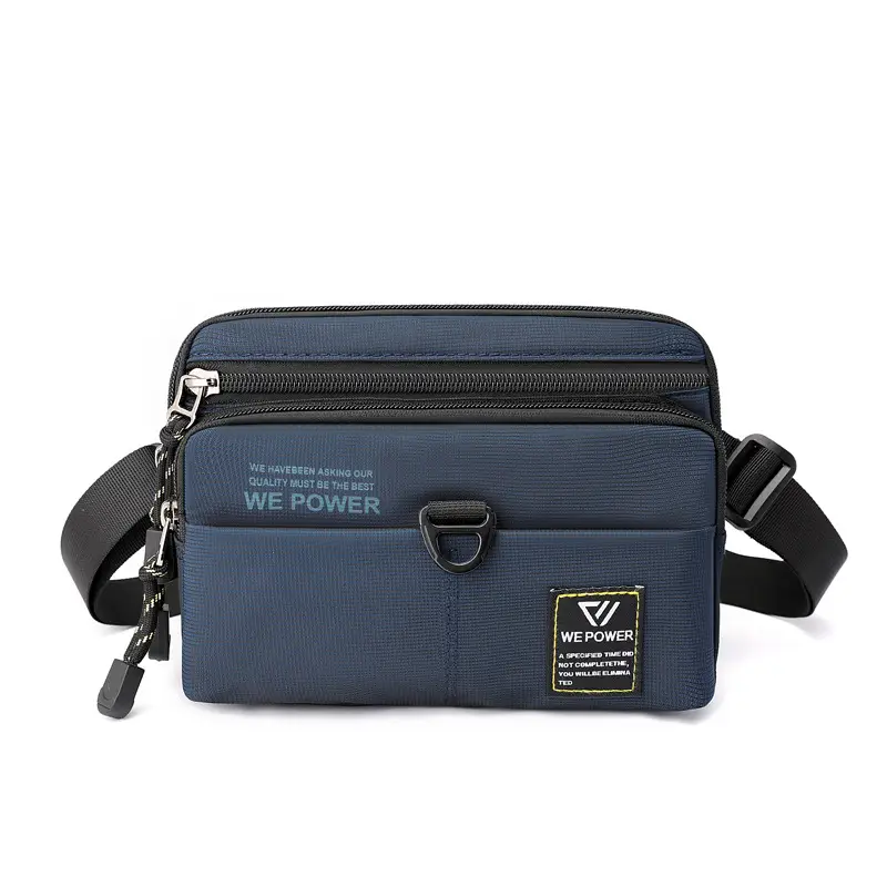 Men's Black Crossbody Messenger Bag Multi-Functional - Image 3