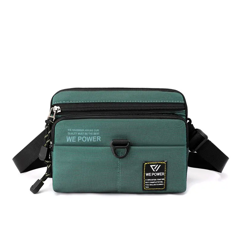 Men's Black Crossbody Messenger Bag Multi-Functional - Image 4