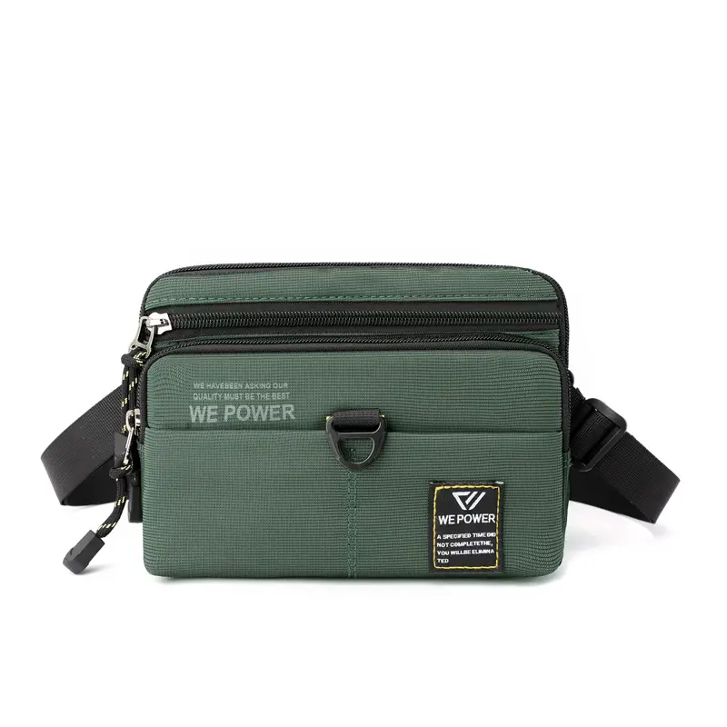 Men's Black Crossbody Messenger Bag Multi-Functional - Image 5