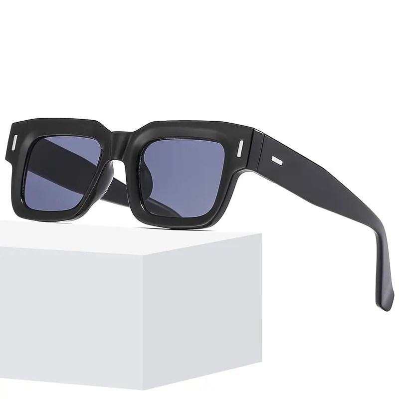 Retro Square Sunglasses with Studded Straps - Image 12