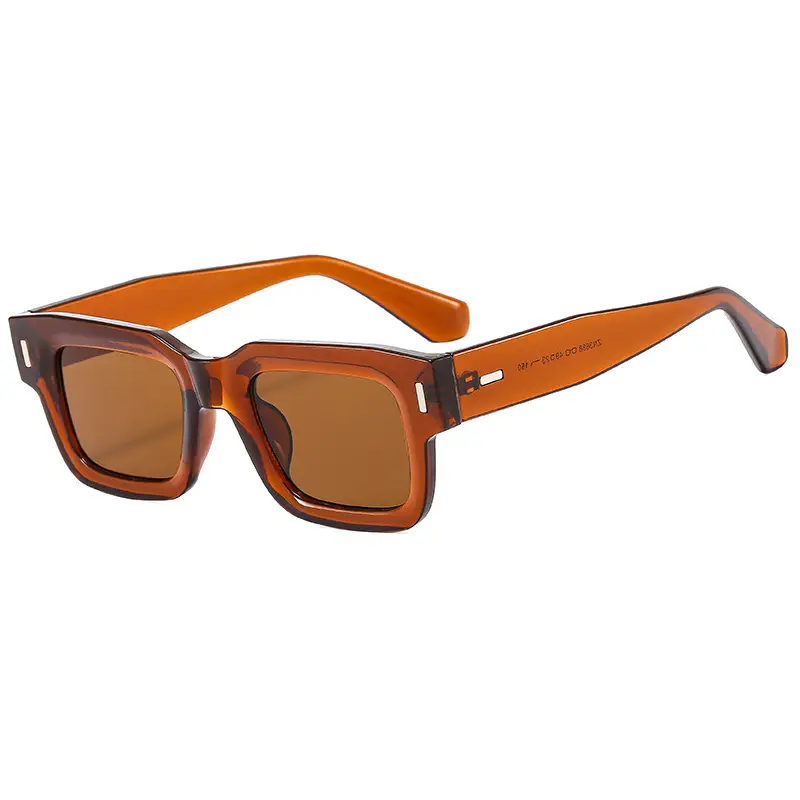 Retro Square Sunglasses with Studded Straps - Image 15