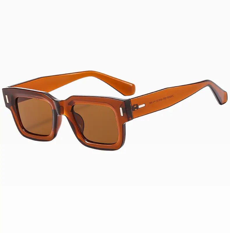 Retro Square Sunglasses with Studded Straps β feature 19