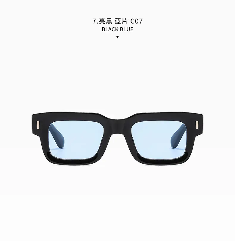 Retro Square Sunglasses with Studded Straps β feature 22