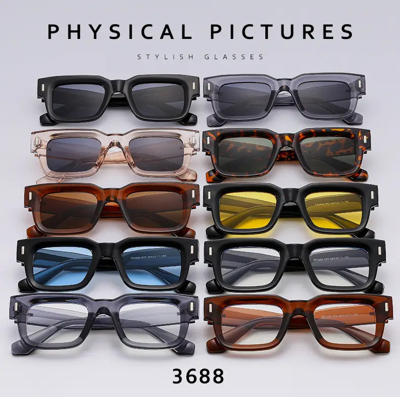 Retro Square Sunglasses with Studded Straps β feature 4