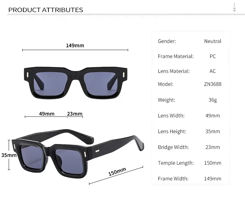 Retro Square Sunglasses with Studded Straps β feature 8