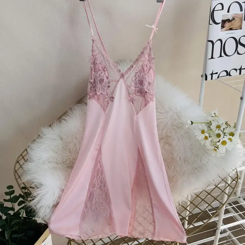 Red Silk Nightgown Sling for Women 2023 — feature 4