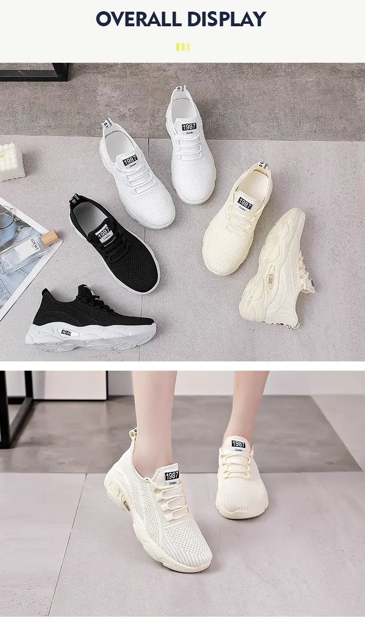 Women Casual Cross-Border Skechers White Mesh Running Shoes — feature 14
