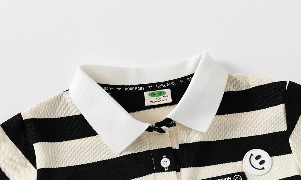 Green Striped Polo Shirt for Boys Summer Wear
