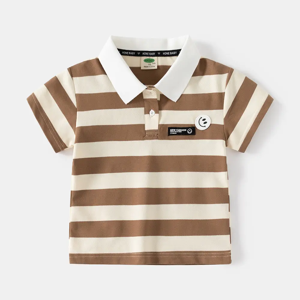 Green Striped Polo Shirt for Boys Summer Wear — feature 4