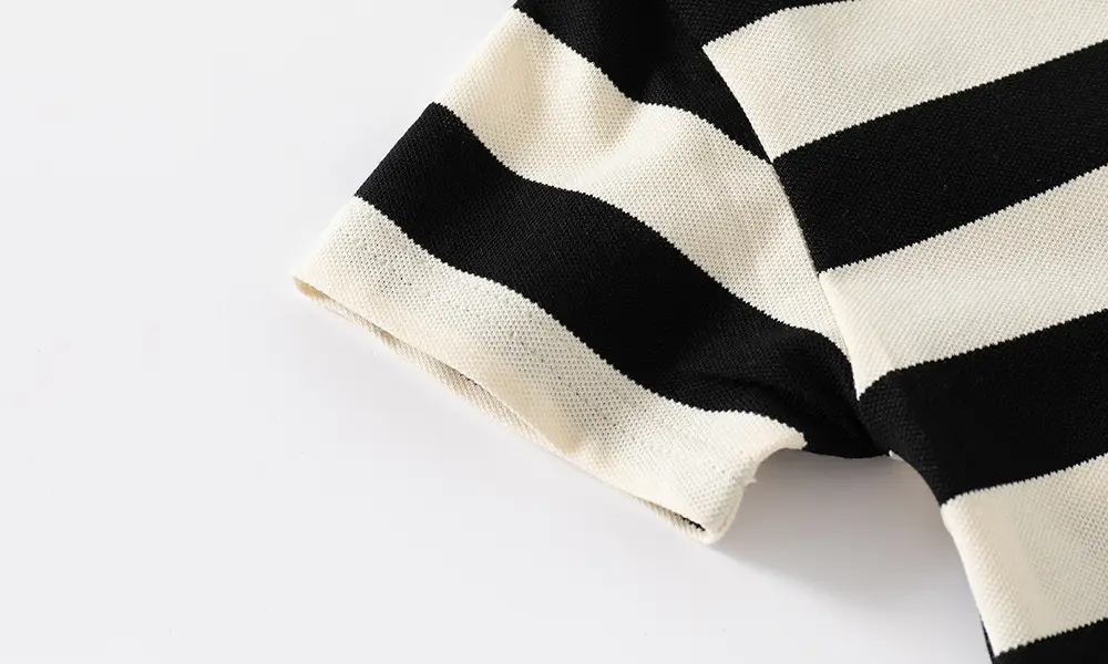 Green Striped Polo Shirt for Boys Summer Wear — feature 8