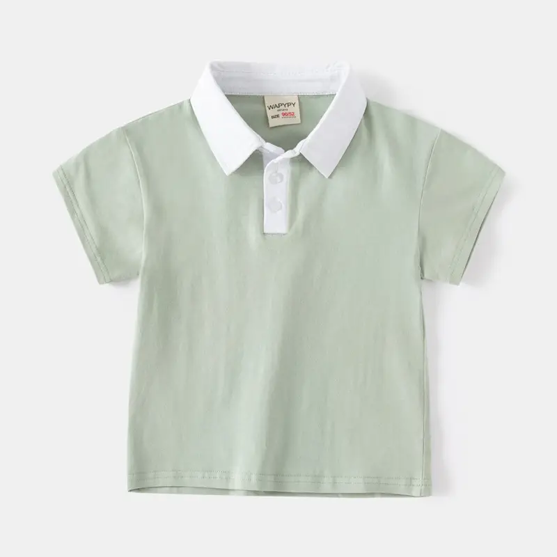 Children's Light Green Polo T-Shirt Summer Boys 2023 - Image 11