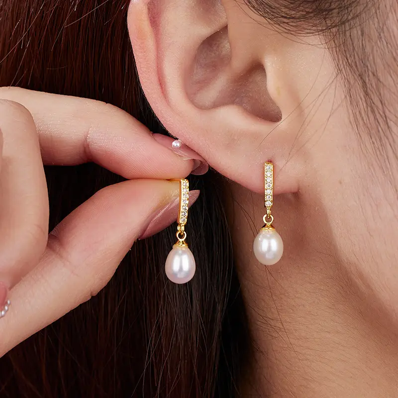 Korean Style Pearl Earrings for Women Sweet Lady