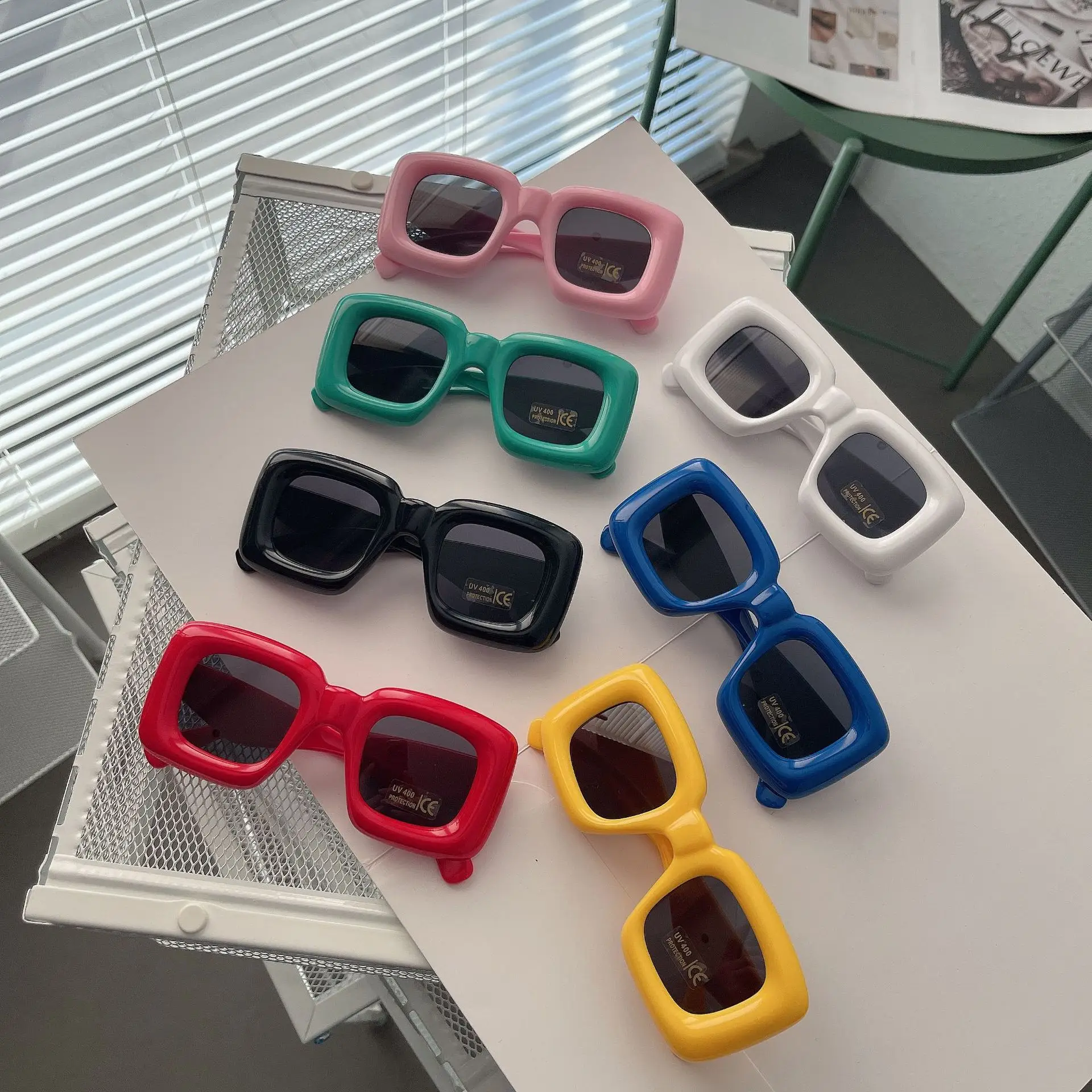 Yellow Cartoon Sunglasses for Kids Street Shooting Glasses