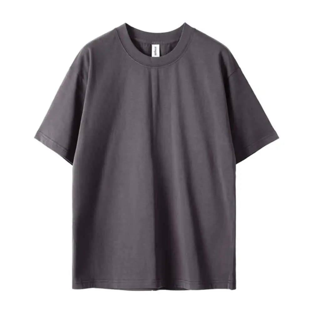 Men Brown Cotton T-Shirt Shoulder Short Sleeve