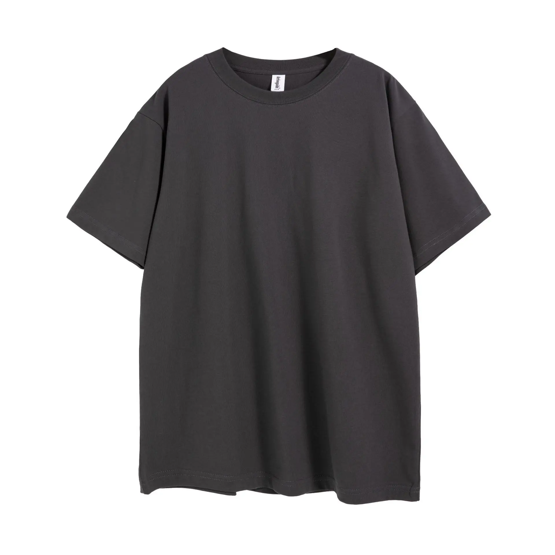Men Brown Cotton T-Shirt Shoulder Short Sleeve