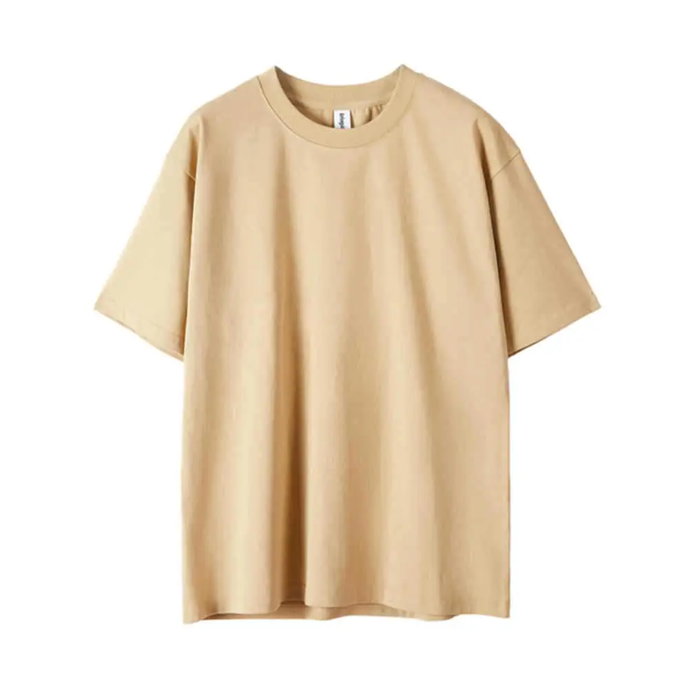 Men Brown Cotton T-Shirt Shoulder Short Sleeve