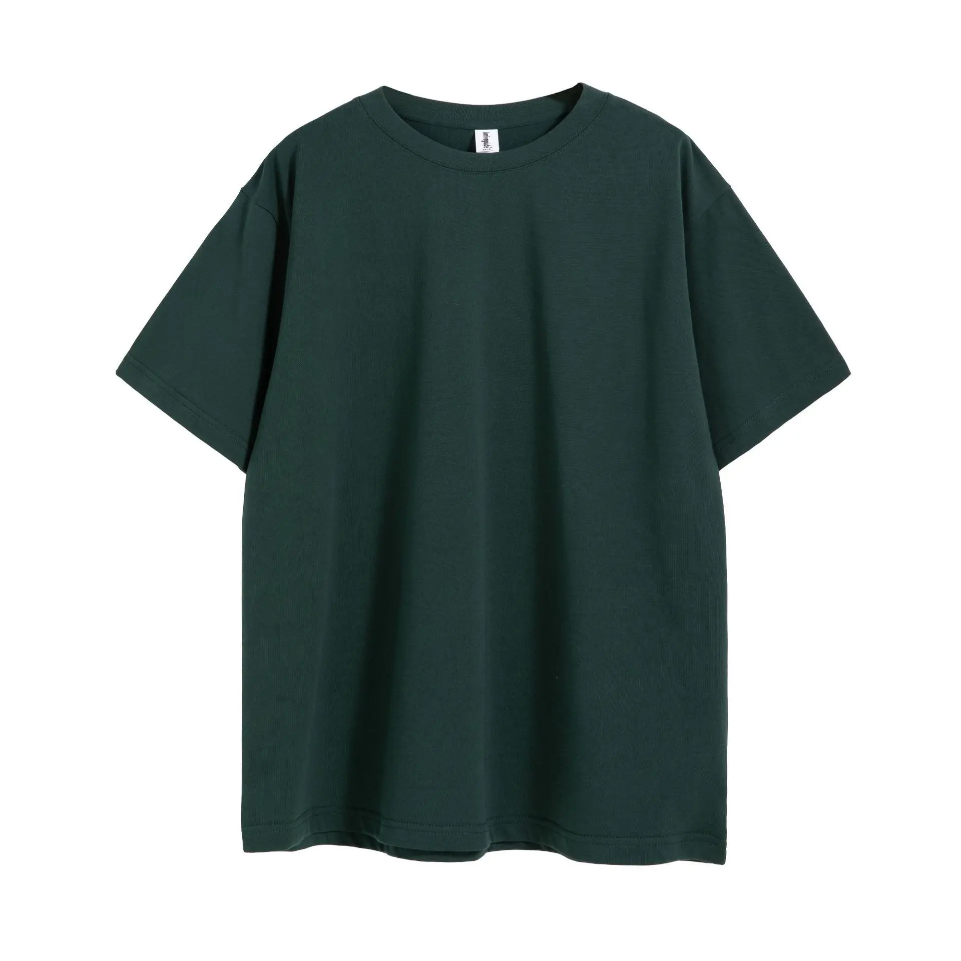 Men Brown Cotton T-Shirt Shoulder Short Sleeve