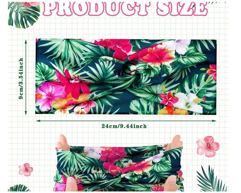 Hawaiian Floral Knotted Headband for Women — feature 13