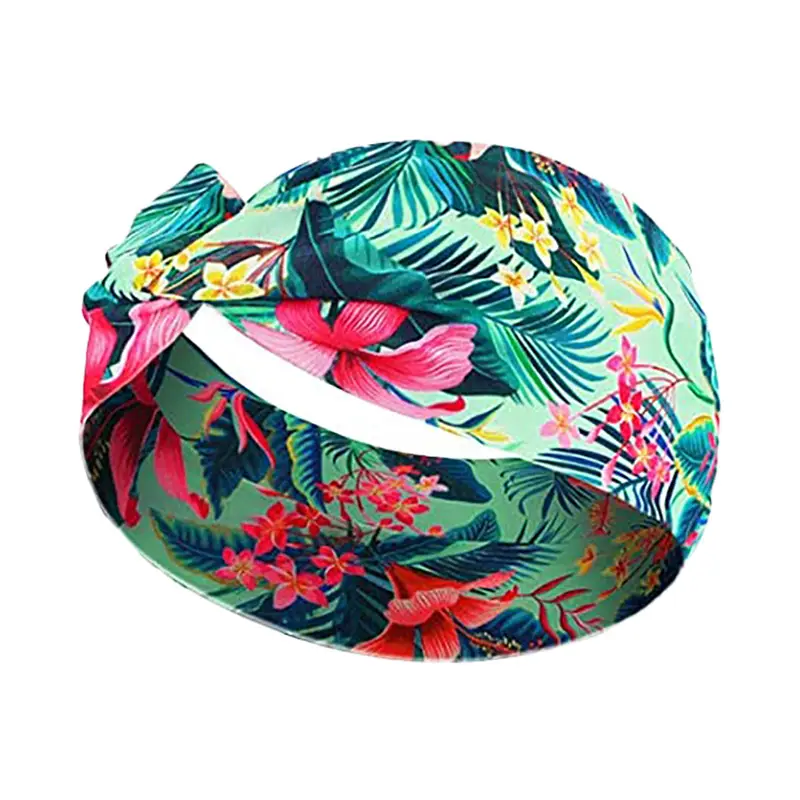Hawaiian Floral Knotted Headband for Women - Image 5