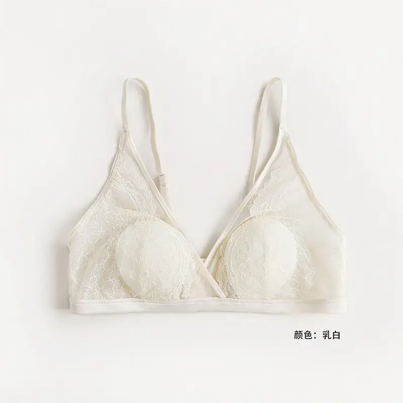 Spring Summer Non-Steel Ring Bra Silk Mulberry Cup