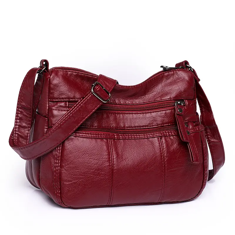 Brown PU Leather Crossbody Bag for Women - Image 15